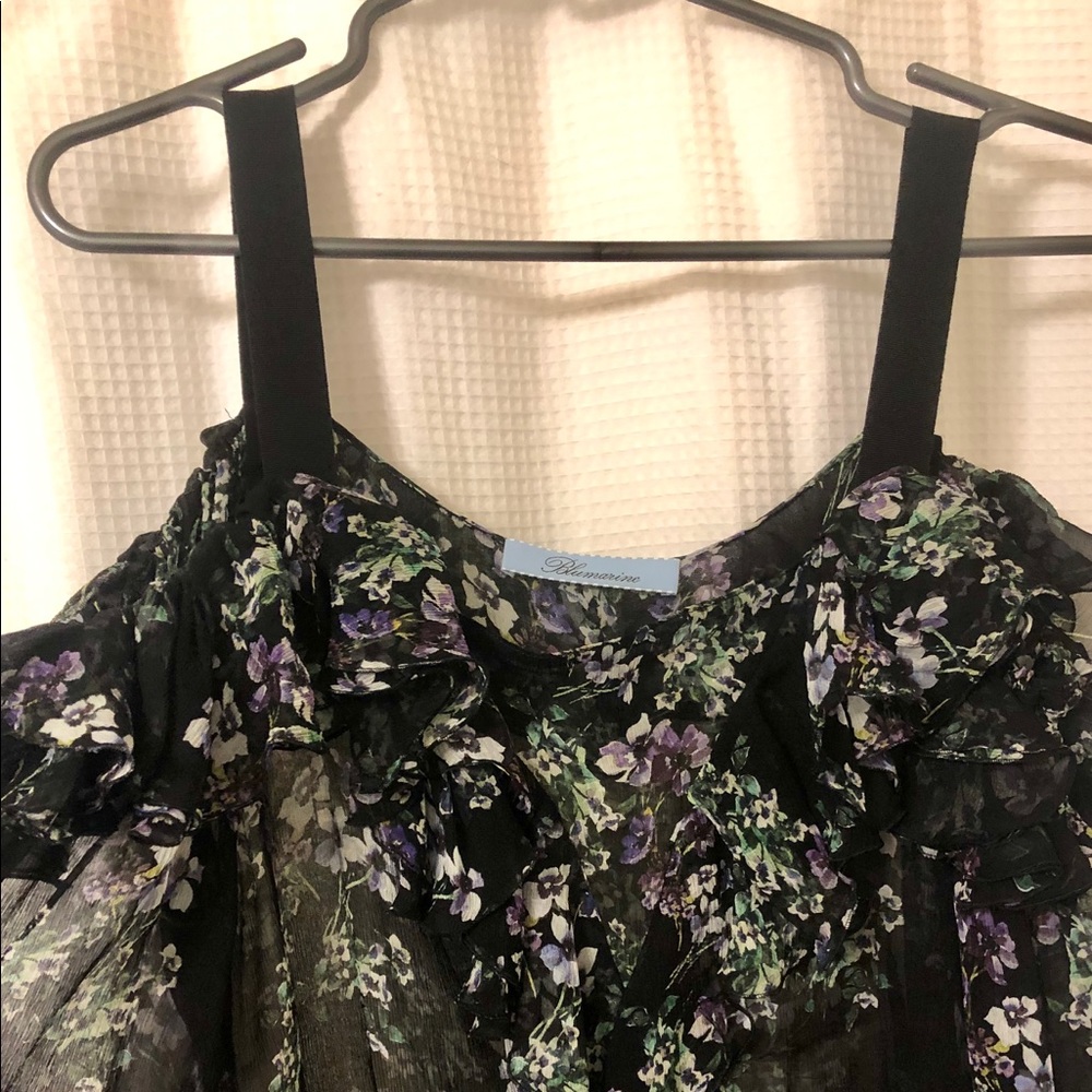 Black Blumarine cold shoulder shirt. Size 6. NWOT. - Picture 7 of 7